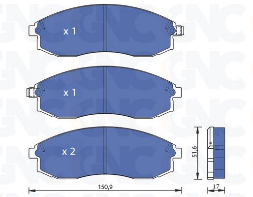 PLAQ DE FREIN AV MIT L200 05P1030 JP — P0982