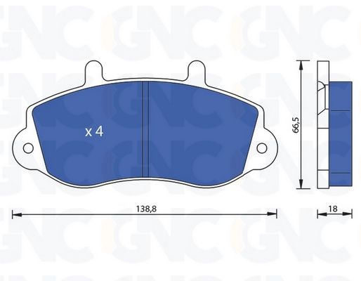 PLAQ DE FREIN AV OPEL MOVANO REN MASTER II 05P663 — P1012