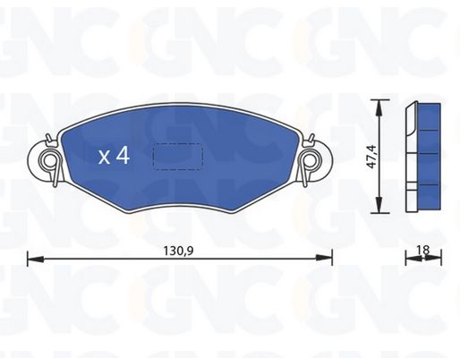 PLAQ DE FREIN AV PSA 206 306 05P708 — P1023