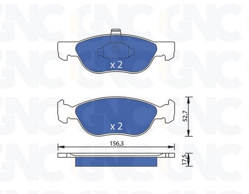 PLAQ DE FREIN AV FIAT PUNTO 05P740 — P1041