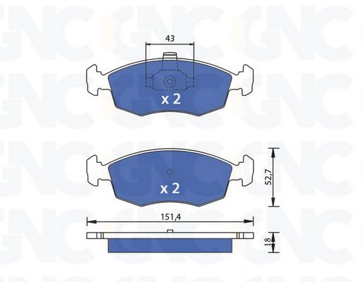 PLAQ DE FREIN AV FIAT PALIO SIENA 05P785 — P1074
