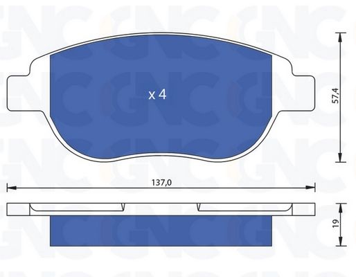 PLAQ DE FREIN AV FIAT DOBLO 05 05P807 — P1104