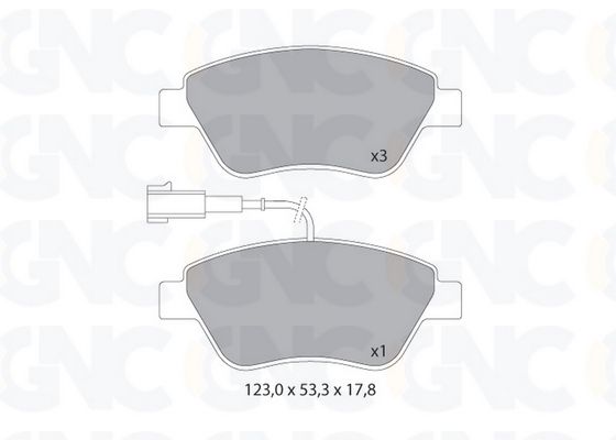PLAQ DE FREIN AV PSA BIPPER NEMO FIAT PUNTO III 05P763 — P1105