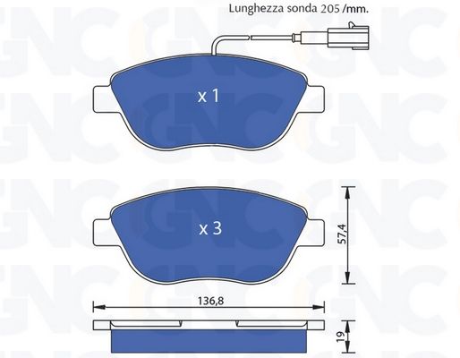 PLAQ DE FREIN AV FIAT PUNTO DOBLO 05P764 — P1106