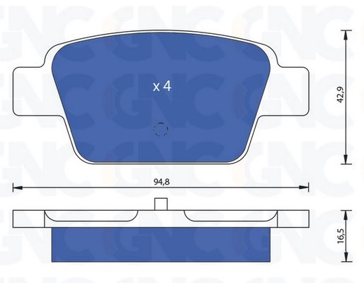 PLAQ DE FREIN AR FIAT BRAVO MITO 09 05P1269 — P1108