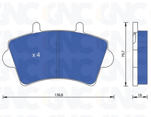 PLAQ DE FREIN AV REN MASTER 06 05P884 — P1109