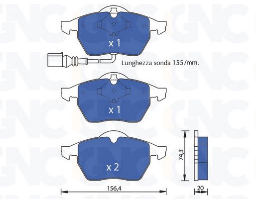 PLAQ DE FREIN AV VW GOLF IV POLO V 05P969 VAG — P1152