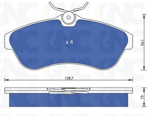 PLAQ DE FREIN AV PSA C3 05P806 — P1186