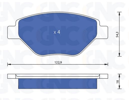 PLAQ DE FREIN AV REN MEG II 05P910 — P1194