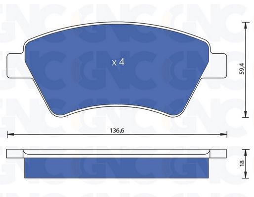 PLAQ DE FREIN AV REN MEG II SCENIC II KANGOO 05P911 — P1195