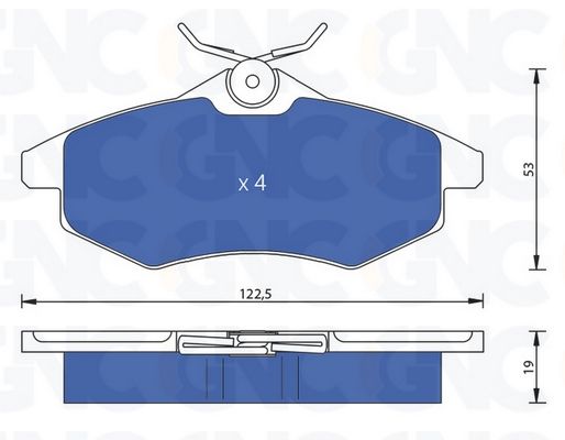 PLAQ DE FREIN AV PSA C2/C3 05P805 — P1216