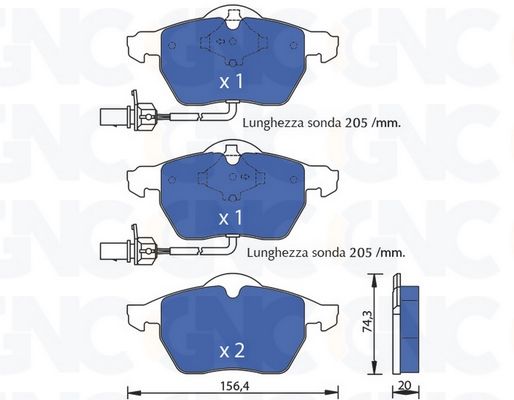 PLAQ DE FREIN AV VW PASSAT AUDI A4 05P1119 VAG — P1241
