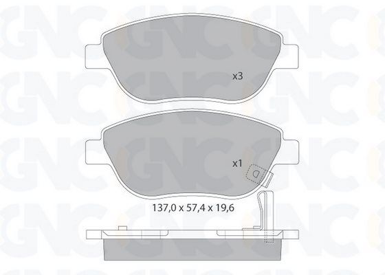 PLAQ DE FREIN AV OPEL CORSA D 05P1328 — P1413