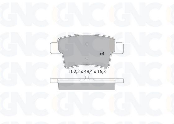 PLAQ DE FREIN AR PSA C1 C4 PICASSO 05P1475 — P1438
