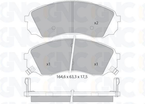 PLAQ DE FREIN AV HYN H1 -08 KIA CARNAVAL III -06 05P1451 JP — P1490