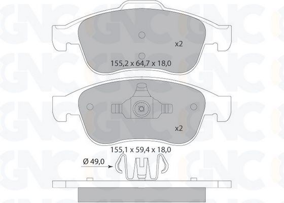 PLAQ DE FREIN AV REN MEG III EXPRESS II 05P1493 — P1563