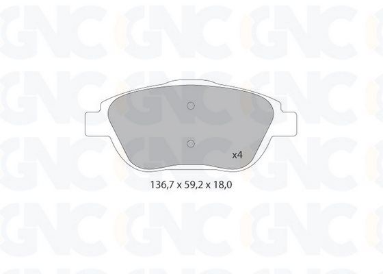 PLAQ DE FREIN AV PSA 208 C3 DS3 05P1590 — P1586
