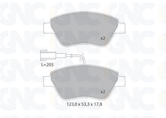 PLAQ DE FREIN AV PSA NEMO BIPPER FIAT PUNTO II III 05P1656 — P1680