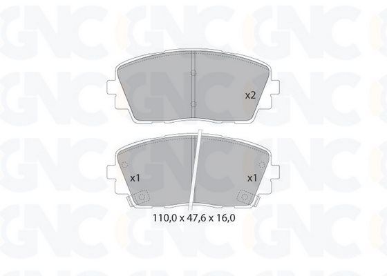 PLAQ DE FREIN AV KIA PICANTO 05P1726 JP — P1789