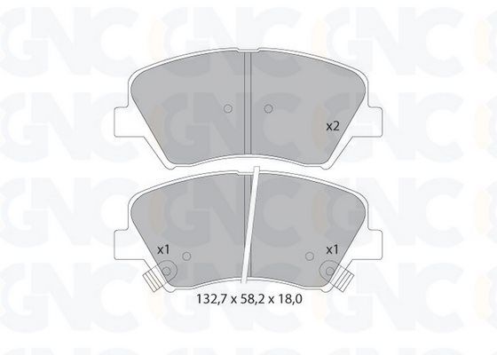 PLAQ DE FREIN AV HYN I20 KIA RIO III 05P1744 JP — P1797
