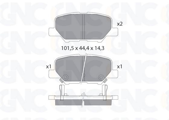 PLAQ DE FREIN AR PSA C4 MAZDA MIT 05P1802 — P1862