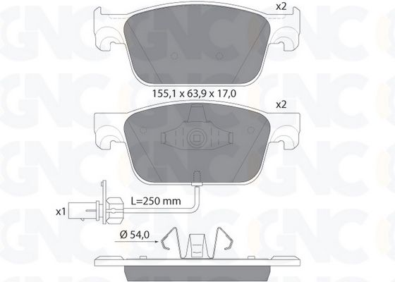 PLAQ DE FREIN AV AUDI A4 A5 Q5 05P2038 VAG — P1902