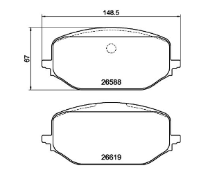 PLAQ DE FREIN 05P2328 AV PSA PARTNER BERLINGO K9 308II 508II DS4 II C5 II — PMX13510