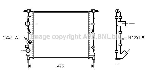 RADIATEUR CLIO/Kango/Meg 731378 58023 — RTA2197