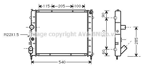 RADIATEUR KANGOO-1.9 D 731910 58075A — RTA2215