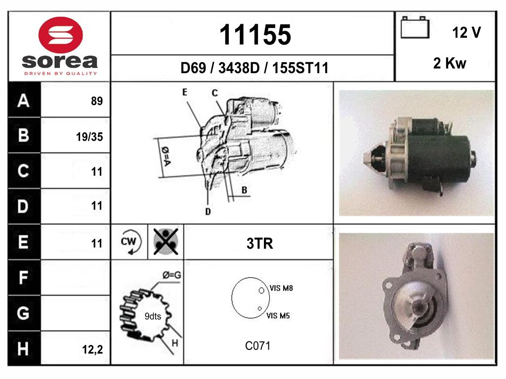 DEMARREUR 404D — SE11155