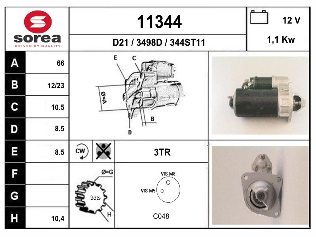 DEMARREUR R4/5 3 TROUS — SE11344