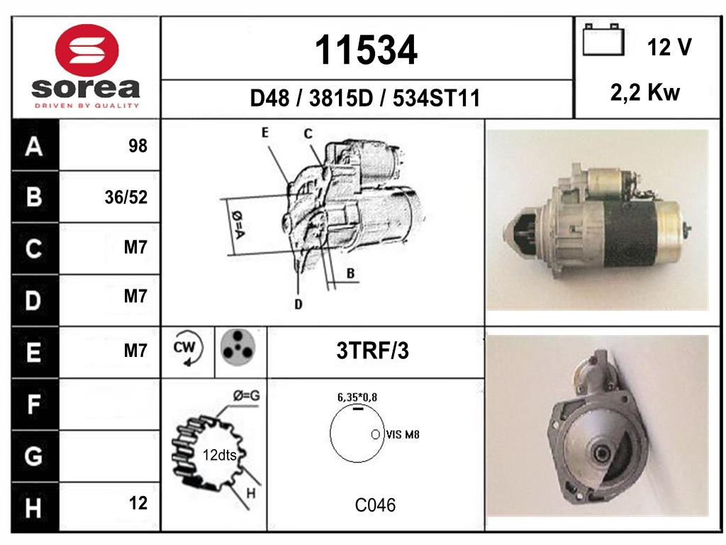 DEMARREUR C25D — SE11534