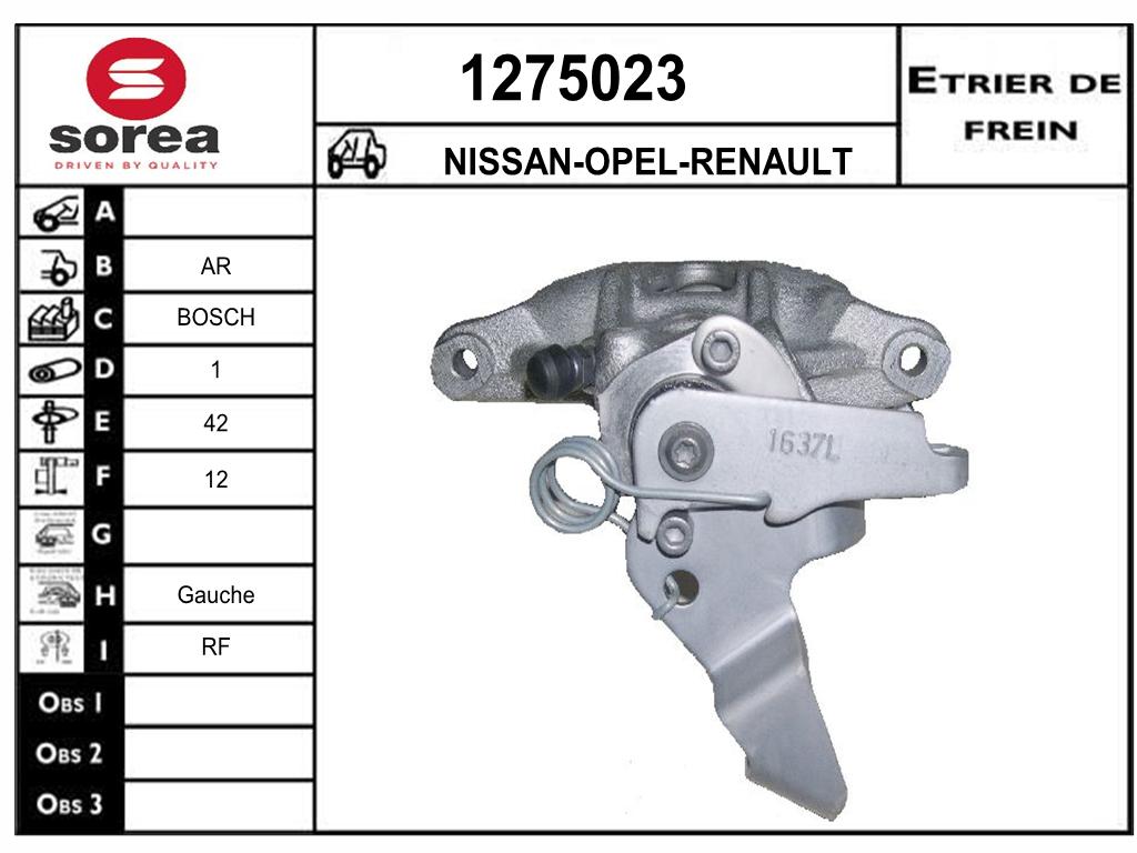ETRIER DE FREIN G MASTER II AR — SE1275023