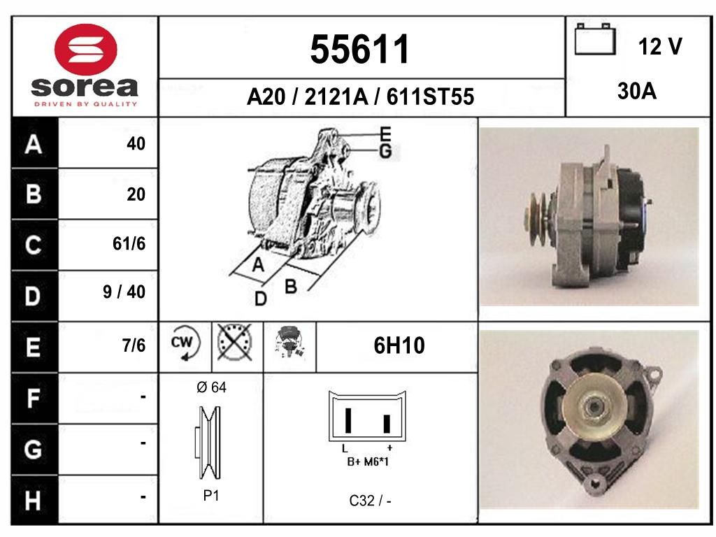 ALTERNATEUR LNA — SE55611