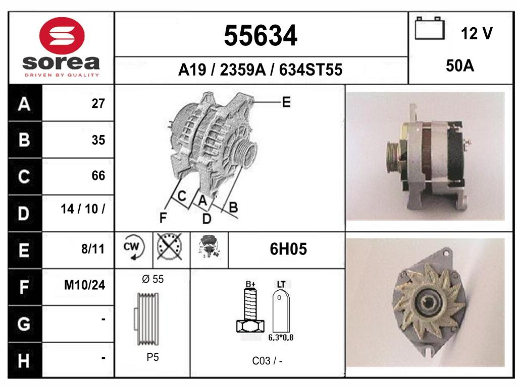 ALTERNATEUR BXD — SE55634