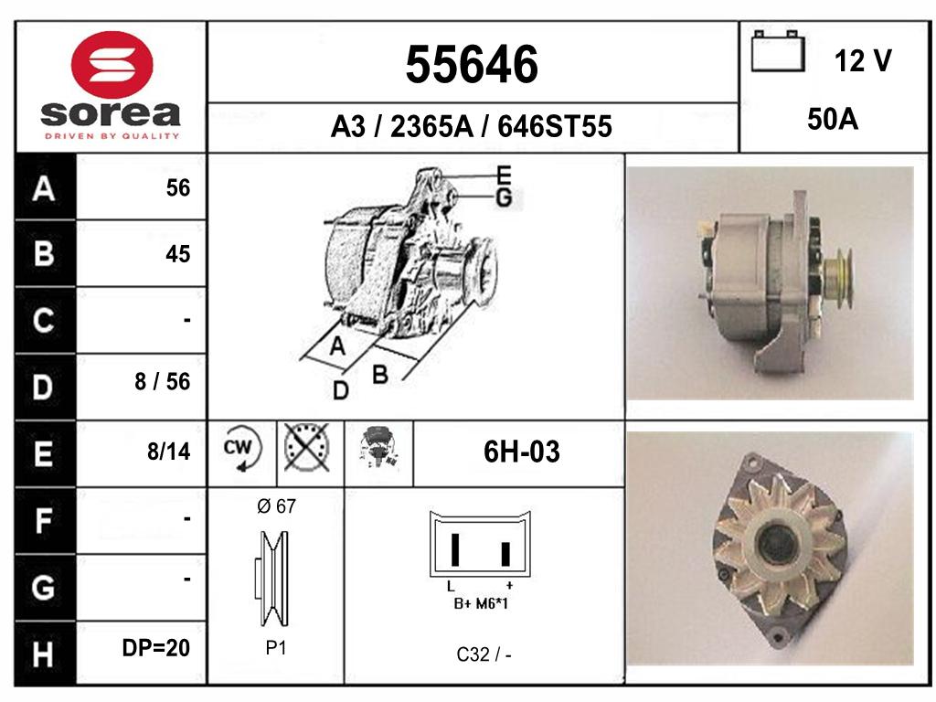 ALTERNATEUR EXP SUP5 — SE55646