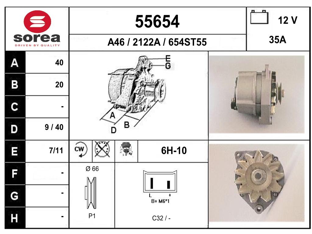 ALTERNATEUR LNA VISA — SE55654