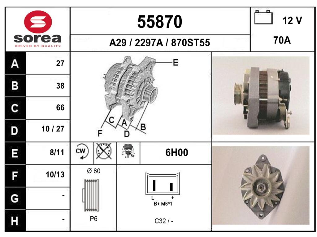 ALTERNATEUR R19/ R21 D — SE55870