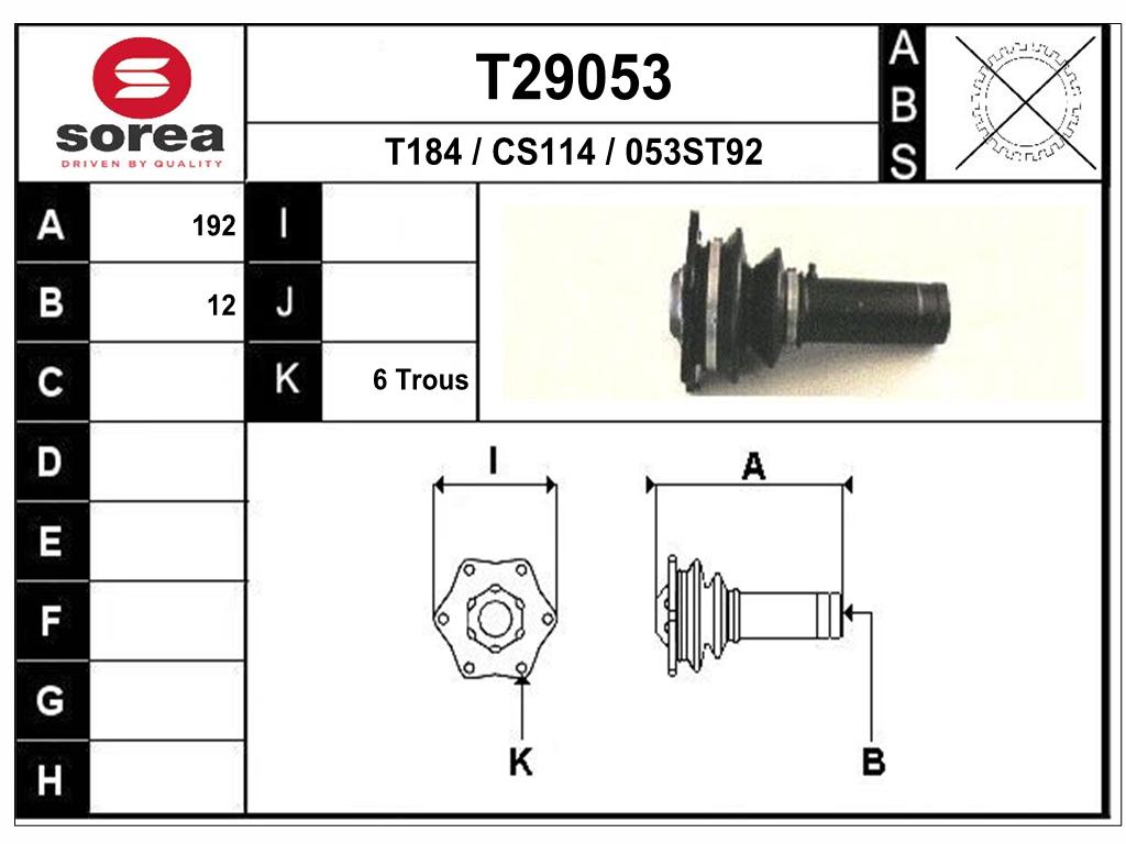 TRANSMISSION LNA/AMI8 COTE BOITE — SET29053