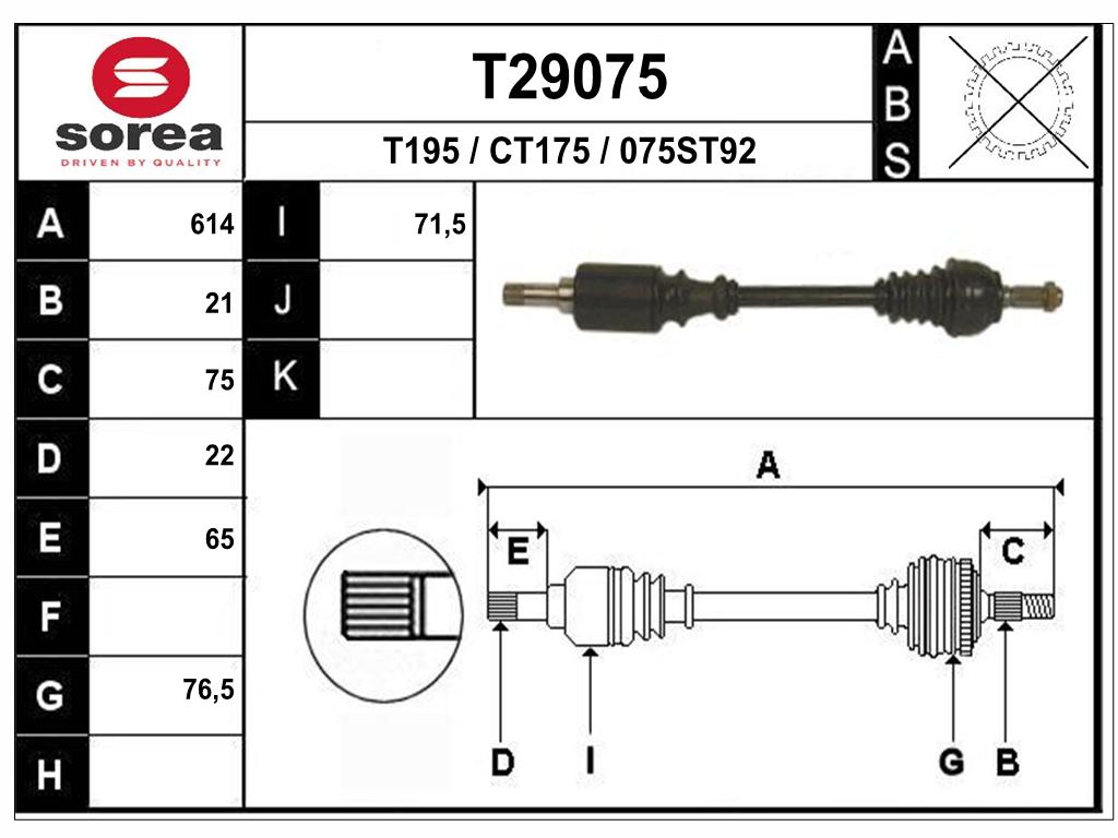 TRANSMISSION 106/SAXO G 301928 — SET29075
