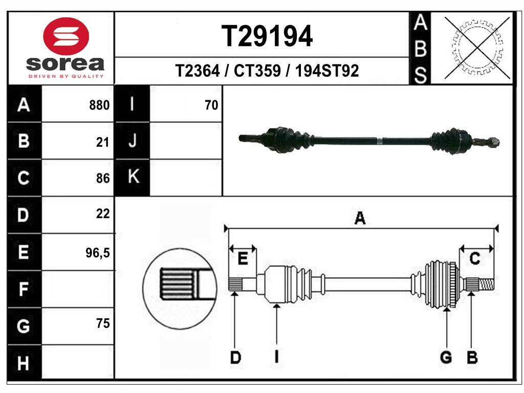 TRANSMISSION D C-ELYSEE 301 — SET29194