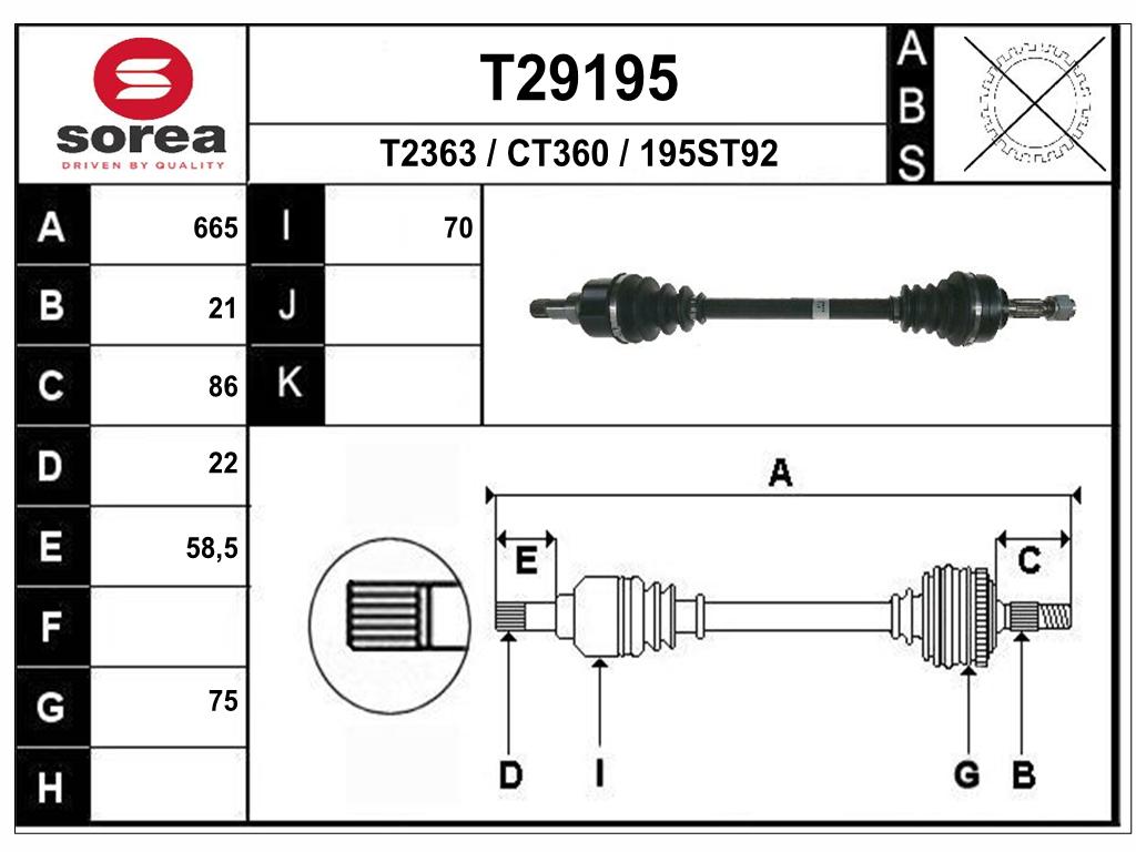TRANSMISSION G C-ELYSEE 301 — SET29195