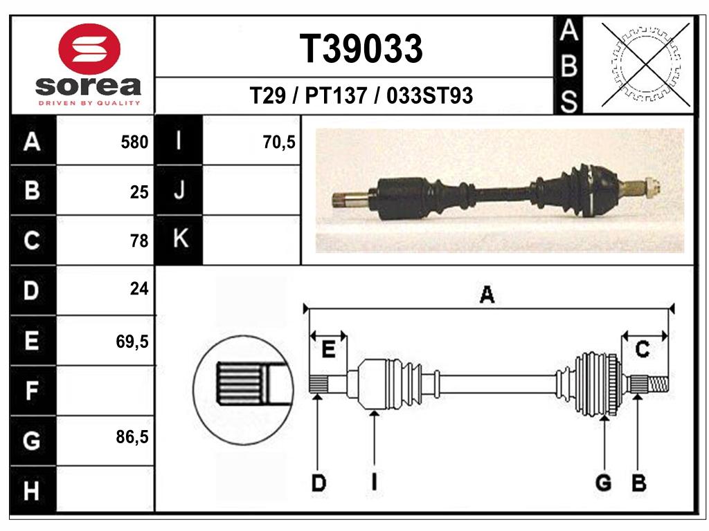TRANSMISSION 309 DIE G — SET39033