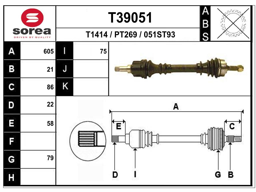 TRANSMISSION 206 1.6i — SET39051