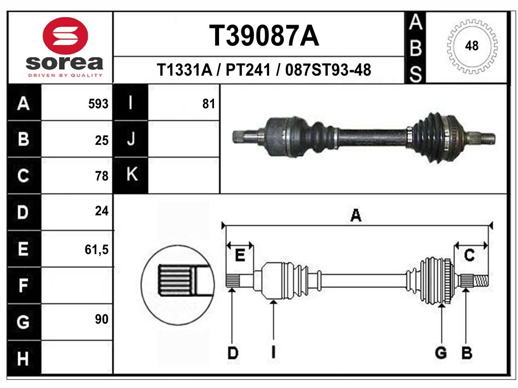 TRANSMISSION 206 HDI — SET39087A