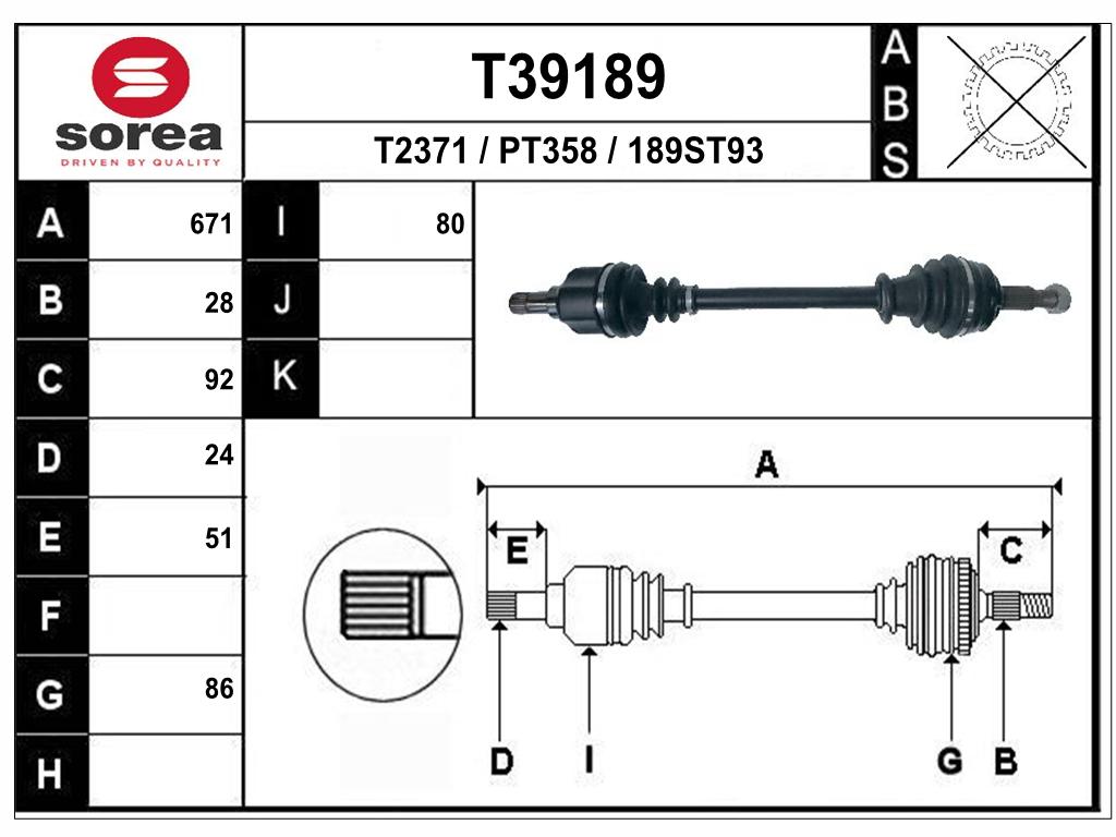 TRANSMISSION G 308 II 1.6HDI — SET39189