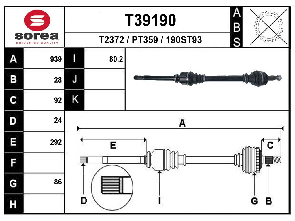 TRANSMISSION D 308 II 1.6HDI — SET39190