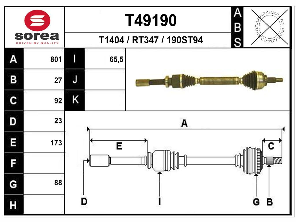 TRANSMISSION LAGUNA II ESS — SET49190