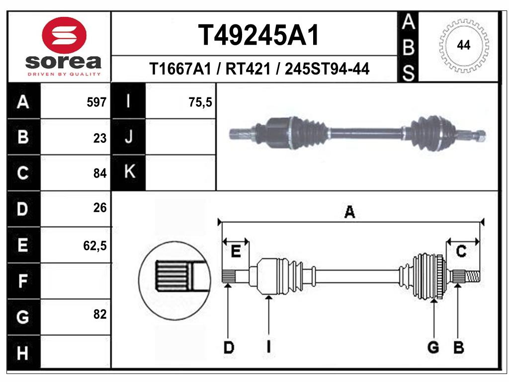 TRANSMISSION CLIO II 1.5DCI +ABS — SET49245A1