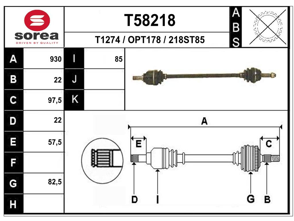 TRANSMISSION PUNTO — SET58218